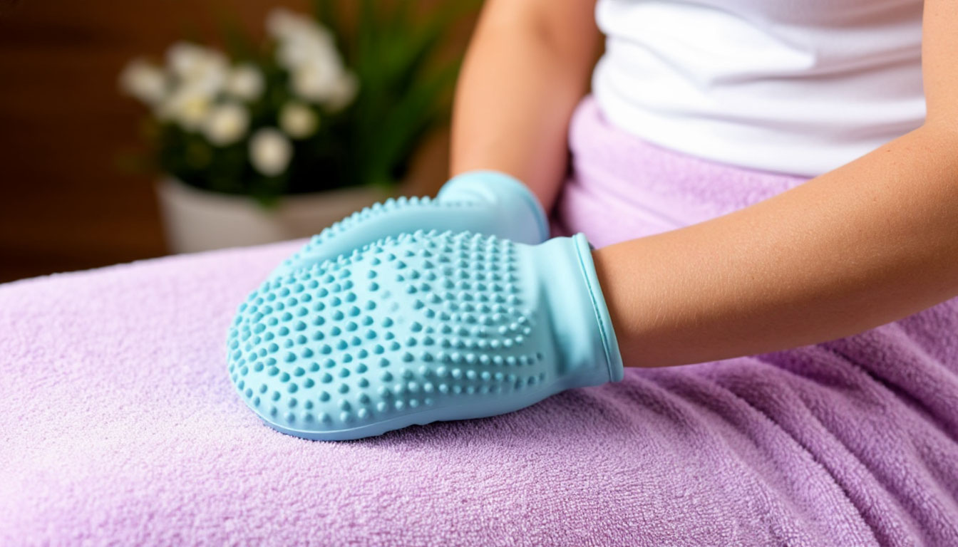 Массажные варежки для домашнего использования