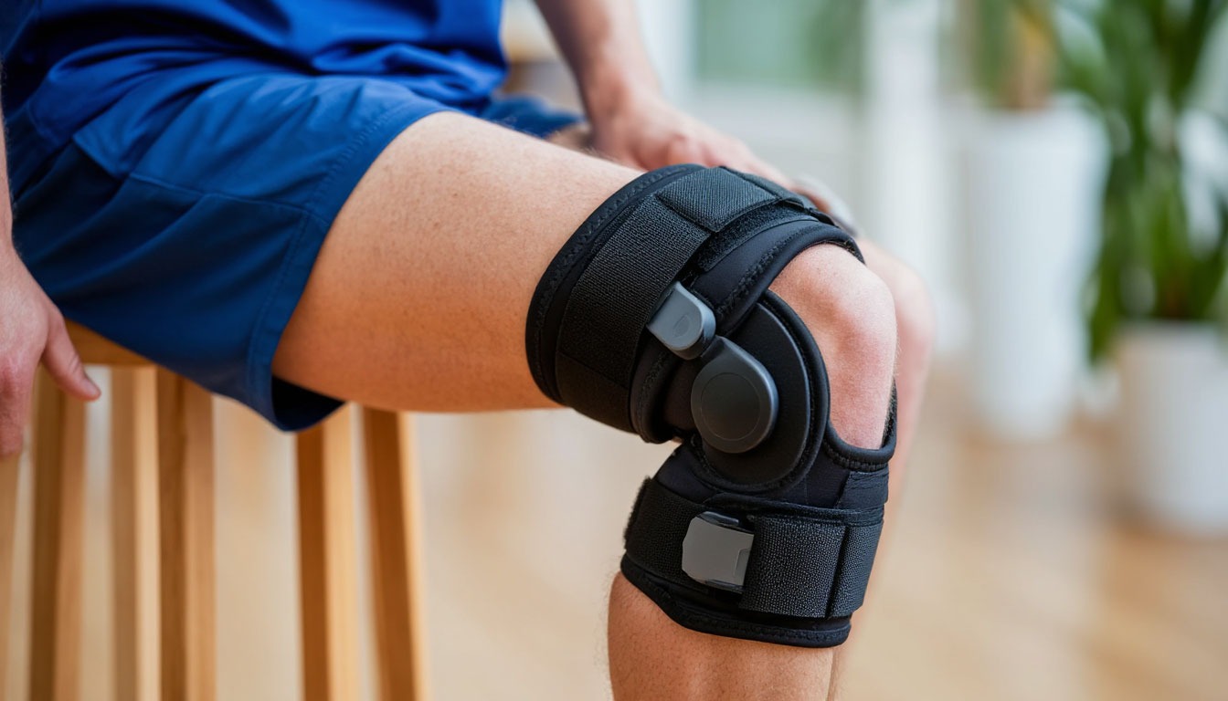 Ортопедический жесткий наколенник от боли