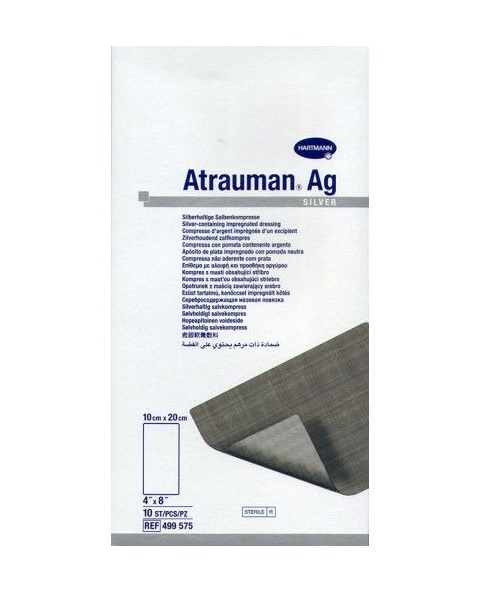 ATRAUMAN AG повязки с серебром стерильные 10х20 см купить