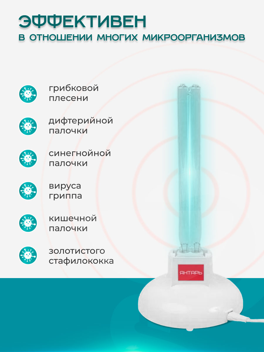 Бактерицидный облучатель Янтарь Антивирус 11 купить в Самаре, цена