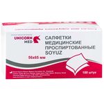 Салфетки спиртовые 56х65 мм 100 шт Soyuz Unicornmed