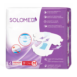 Подгузники для взрослых Solomed Premium, 10 шт