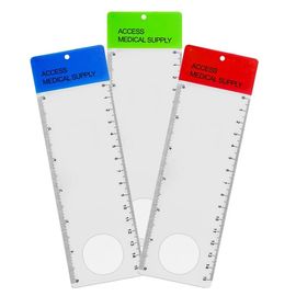 Лупа карманная линза бифокальная Френеля гибкая 3х/6х линейка-закладка