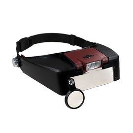 Лупа налобная Kromatech MG81007-A 1.5/3.0/8.5/10.0x с подсветкой (2 LED)