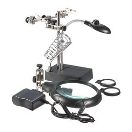 Лупа-третья рука с подсветкой настольная Kromatech MG16129-С