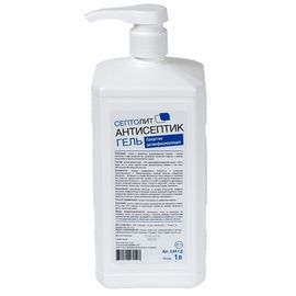 Антисептик для рук в виде геля Септолит с дозатором, 1 литр