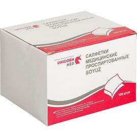 Салфетки спиртовые 60х100 мм Soyuz Unicornmed 100 шт