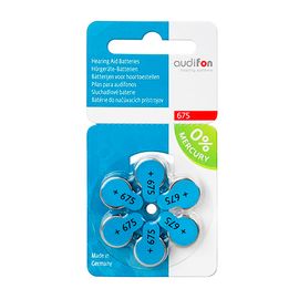 Батарейки 675 для слуховых аппаратов Varta Audifon, 6 шт