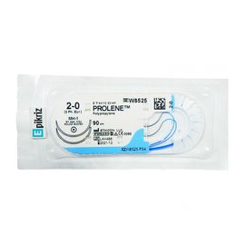 Пролен синий М2 (3/0) 90 см две колющие иглы МН-1, арт. W8525