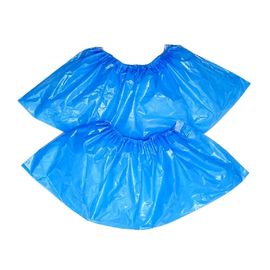 Высокопрочные бахилы полиэтиленовые с двойной резинкой (голубые)