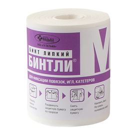 Бинт липкий Бинтли-М в рулоне 5 см х 2 м, мягкий