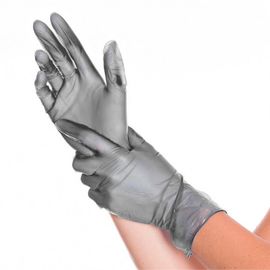 Виниловые перчатки Benovy Vinyl черные, 50 пар