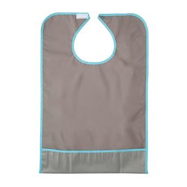 Нагрудник многоразовый с карманом BESIDE серый, ПВХ, 45x65 см