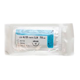 Монофил, мононить полипропиленовая, синяя, USP 4/0 см, с иглой HR-20