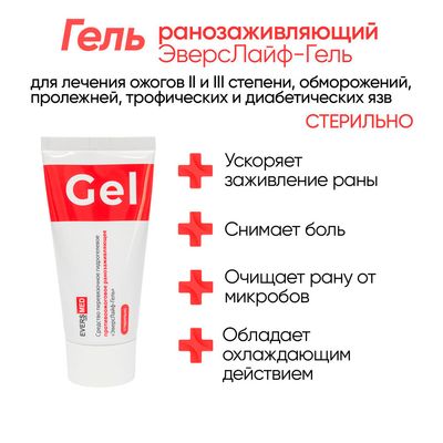 Средство противоожоговое и ранозаживляющее ЭверсЛайф-Гель эффективность