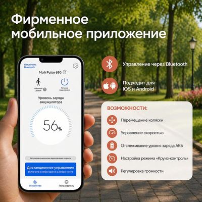 Инвалидная коляска с электроприводом Ortonica Pulse 690 3