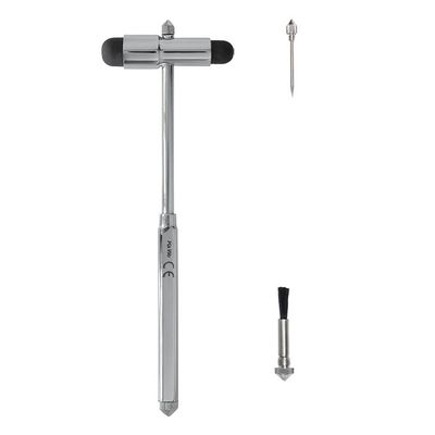 Металлический неврологический молоточек KaWe Buck с кисточкой и иглой