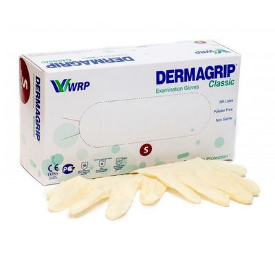 Перчатки смотровые латексные неопудренные Dermagrip Classic