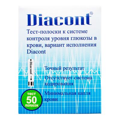 Тест-полоски для глюкометра Диаконт №50