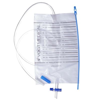 Мочеприемник Vogt Medical, 1 литр, Т-слив с прикроватным креплением