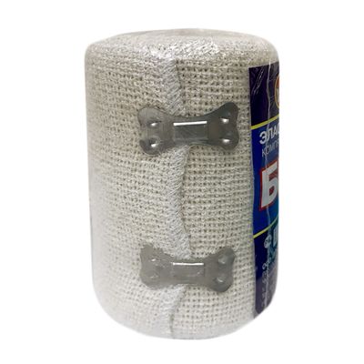 Бинт эластичный компрессионный БЭМК С (средняя компрессия), 10х300 см 2 клипсы