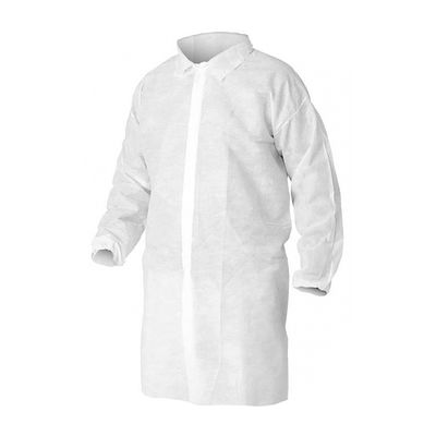 Процедурный халат на кнопках (рукава на резинках) 110 см, белый