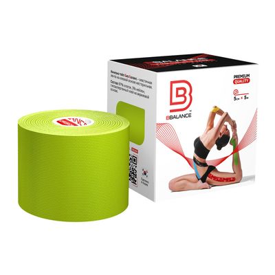 Кинезио тейп BBTape 5 см х 5м лайм