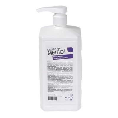Мыло Септолит с антибактериальным эффектом 1 л, с дозатором