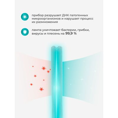 Лампа Янтарь Компакт для уничтожения бактерий, грибков и вирусов
