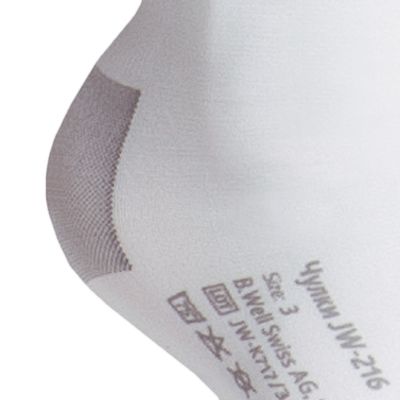 Наличие информации о модели и классе трикотажа в области пятки