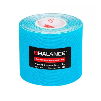 Кинезио тейп BBTape 5см х 3м голубой