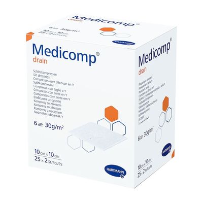 Medicomp drain стерильные (10 х 10 см), 6 слоев, арт. 4215355