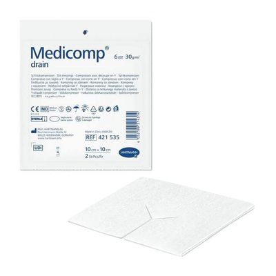 Салфетки Medicomp Drain Steril с Y-вырезом