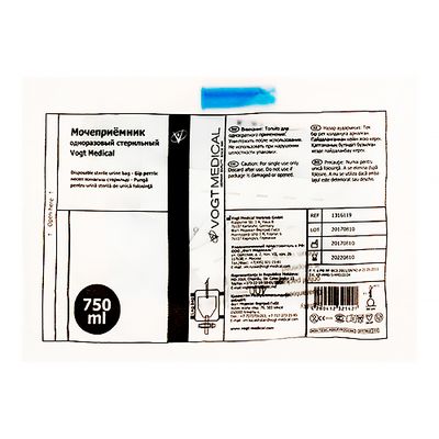 Мочеприемник Vogt Medical, 750 мл, Т-слив
