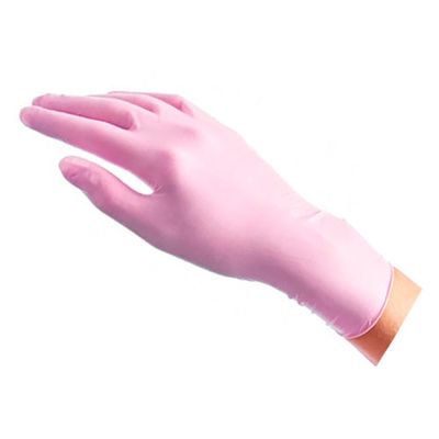 Нитриловые перчатки Benovy Multicolor, розовые, 50 пар