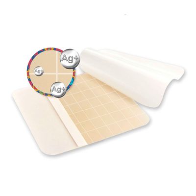 Повязка гидроколлоидная Optimelle AquaColl Ag+ (АкваКолл) с ионами серебра B 7,5 х 10 см