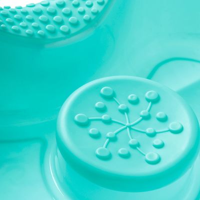 Ванна для мытья головы BESIDE бирюзовая со съемными накладками