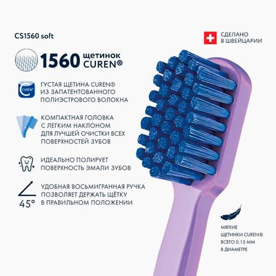 Преимущества щетки Курапрокс Софт CS1560