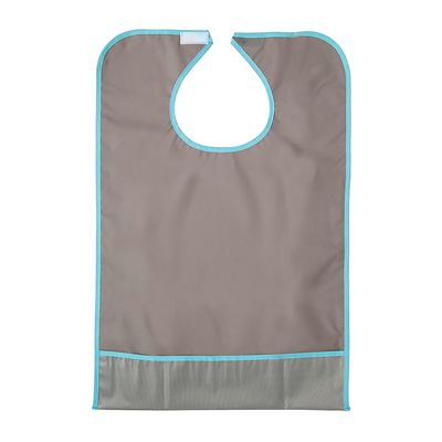 Нагрудник многоразовый с карманом BESIDE серый, ПВХ, 45x65 см