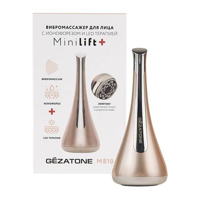 Массажер для лица Gezatone Minilift m810 с ионофорезом и LED терапией (упаковка)